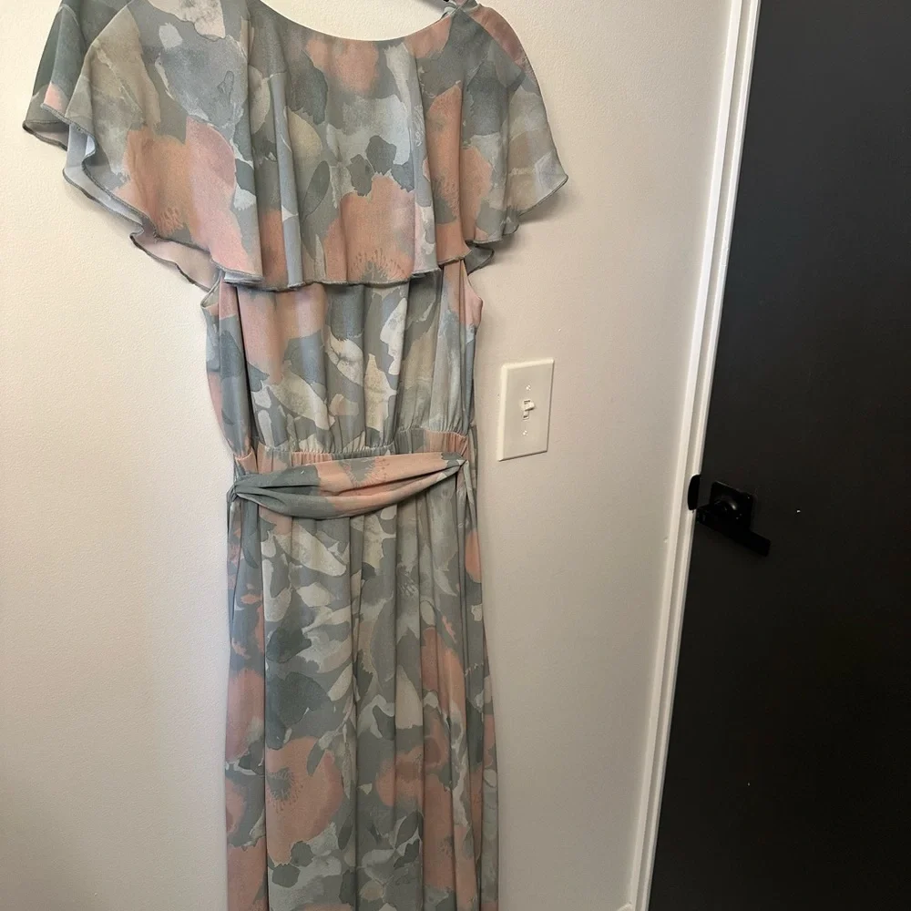 Show Me Your MuMu Blue and Pink Midi Dress - Picture 4 of 5